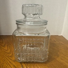 Apothecary 7 1/2" Koeze Glass Canister Candy Jar with Lid Kitchen Square