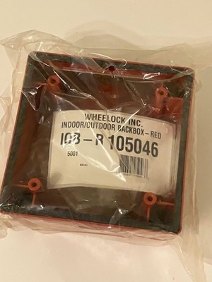 New with Seal / Gasket Wheelock Inc. Weatherproof Back Box Red 10B-R 105046
