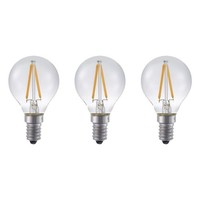 SPL E14 Led-Lampe Globe 2W 120Lm 2500K Extra Warmweiß 3 StüCk Dimmbar