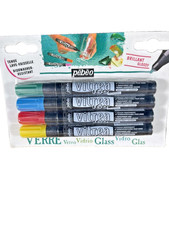NOS Pack of 4 Sealed Pebeo Vitrea 160 Verre Glossy Glass Paint Markers