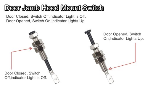 Door Pin Switch Car Auto Trunk Alarm Security Hood On Off Momentary 20A ...