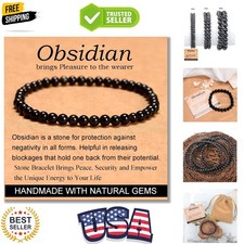 Handmade Yoga Stretch Elastic Bracelet Natural Stone Crystal Healing Power En...