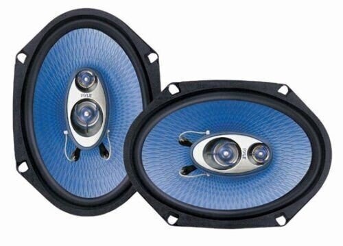 Pyle 6x8in 360W 3-Way Car Speakers (PL683BL, 100W RMS) PL683BL