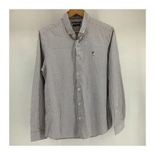 The Spitalfields Shirt Co Grey Checked Mens Shirt Size M 50 Cotton 50 Polyester