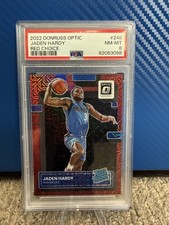 2022-23 Donruss Optic - Rated Rookie Jaden Hardy #248 Choice Red Prizm /88 PSA 8