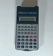 Casio Fraction Calculator FX-82LB with Hard Cover Tested Working