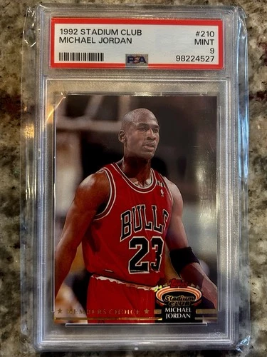 1992 Topps Stadium Club Members Choice Michael Jordan Card #210 PSA 9