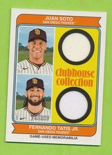 2023 Heritage Clubhouse Collection Dual Relics - Juan Soto Fernando Tatis  17/74