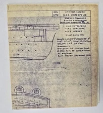 1:96 Model Ship Blueprints by Edwar Wiswesser USS Enterprise CV-6  SEE DESC/PICS