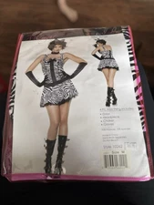 NWOT Seven Til Midnight Wild Thing Zebra Sexy Costume Adult Size Small Complete