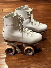 Chicago 8601K White Pink Wheels Youth Kids 1 Classic Quad Roller Rink Skates