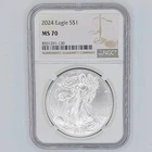 2024 American Silver Eagle $1 NGC MS70 Brown Label 1 oz Silver