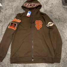 Pro standard San Francisco Giants FZ hoodie Mens Sz XL Brown Rare Read New