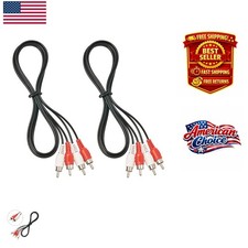 Versatile 5 FT Male to Male RCA Cables - Ideal for Home and Car Audio Systems