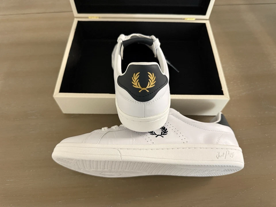 Fred Perry Men’s Sneakers White With Logo Size 8 - Image 2 of 4
