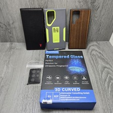 Samsung Galaxy S22 Ultra Accessories Bundle - Glass Screen Protector, 3 Cases