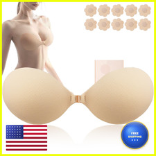 Fanceasily Sticky Adhesive Bra Push Up Strapless Invisible Lift Backless Bra