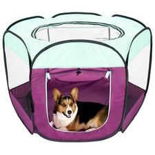Furhaven Portable Playpen for Dogs  Cats - Foldable Indoor/Outdoor Pet Kennel