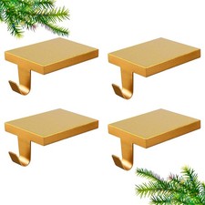 4 Pcs Christmas Stocking Holders, Mantel Stocking Hangers Metal Hanging Hooks...