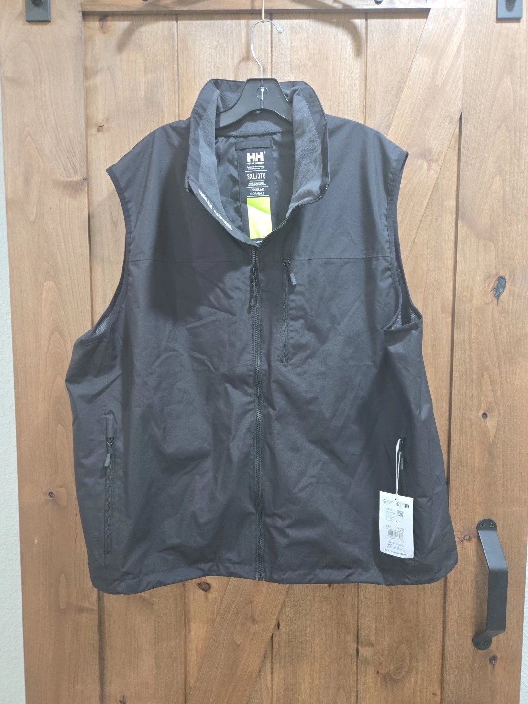 Helly Hansen Crew Vest Mens 3XL Black Full Zip Crew Vest 2.0 Sailing NWT