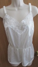 UB IVORY BRIDAL mega LACE trim NYLON camisole slip nightgown sz 2X / 44"