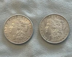 Morgan Silver Dollar Coins 1879 Circulated Lot of 2 $1 Business Strike