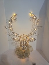 26" Lighted Reindeer Buck Deer Christmas Holidays Wall Hanging