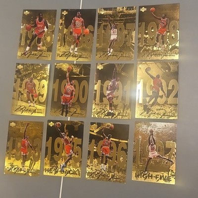 Upper Deck 1998 Michael Jordan Career Collection Gold Foil 12-Card Set-Oversized
