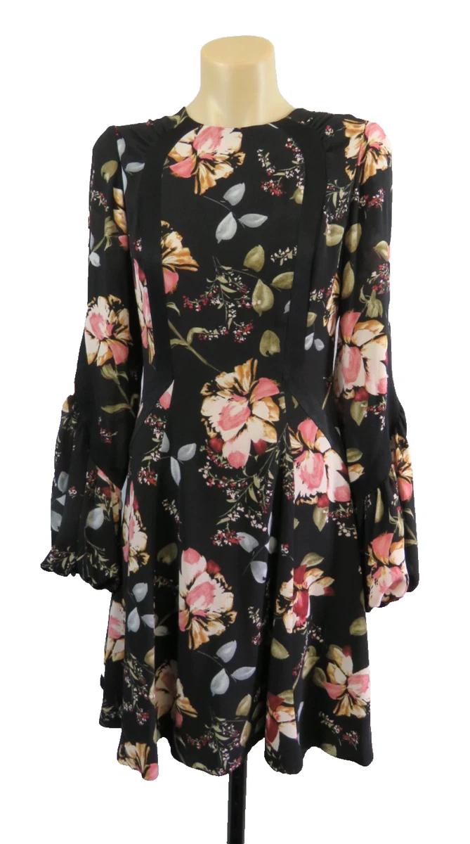 chinese dress ladies Silvana Long Sleeve Open Back Mini Dress