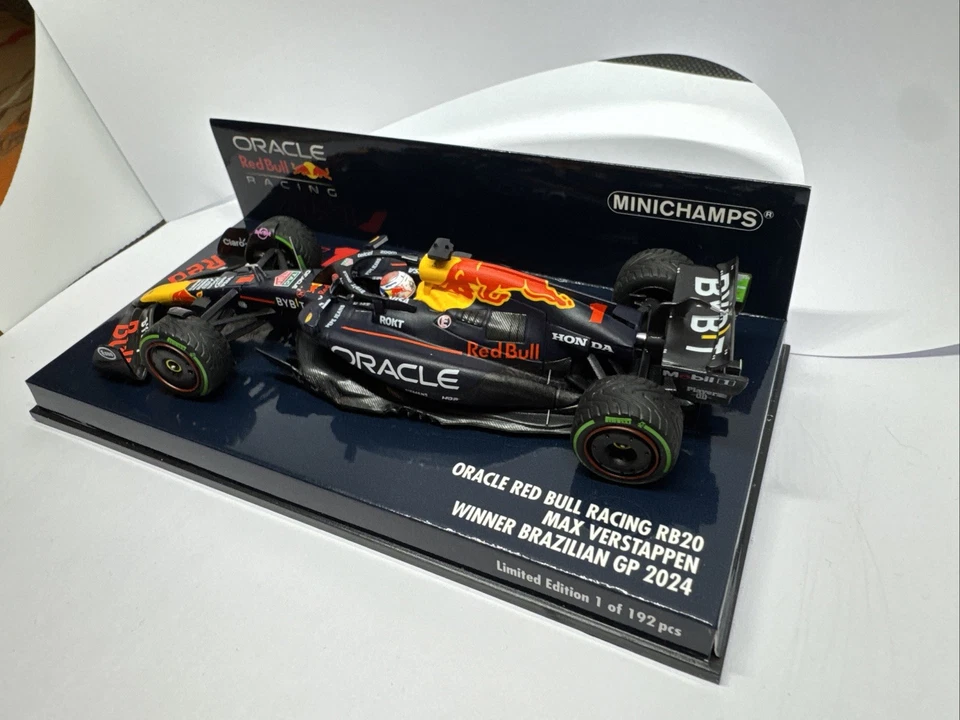 minichamps Redbull Rb20 Verstappen  Brazilian  Gp 2024 F1 1.43  Rare Sold Out - Immagine 4 di 4