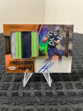 RASHAAD PENNY 2018 PANINI CERTIFIED FRESHMAN FABRIC ORANGE RC PATCH AUTO 061/249
