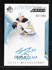 2018-19 SP Authentic Future Watch Inscriptions 37/50 Casey Mittelstadt Auto s9v