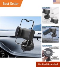 Sturdy Adjustable Car Phone Holder - 360 Rotation for Navigation Calls