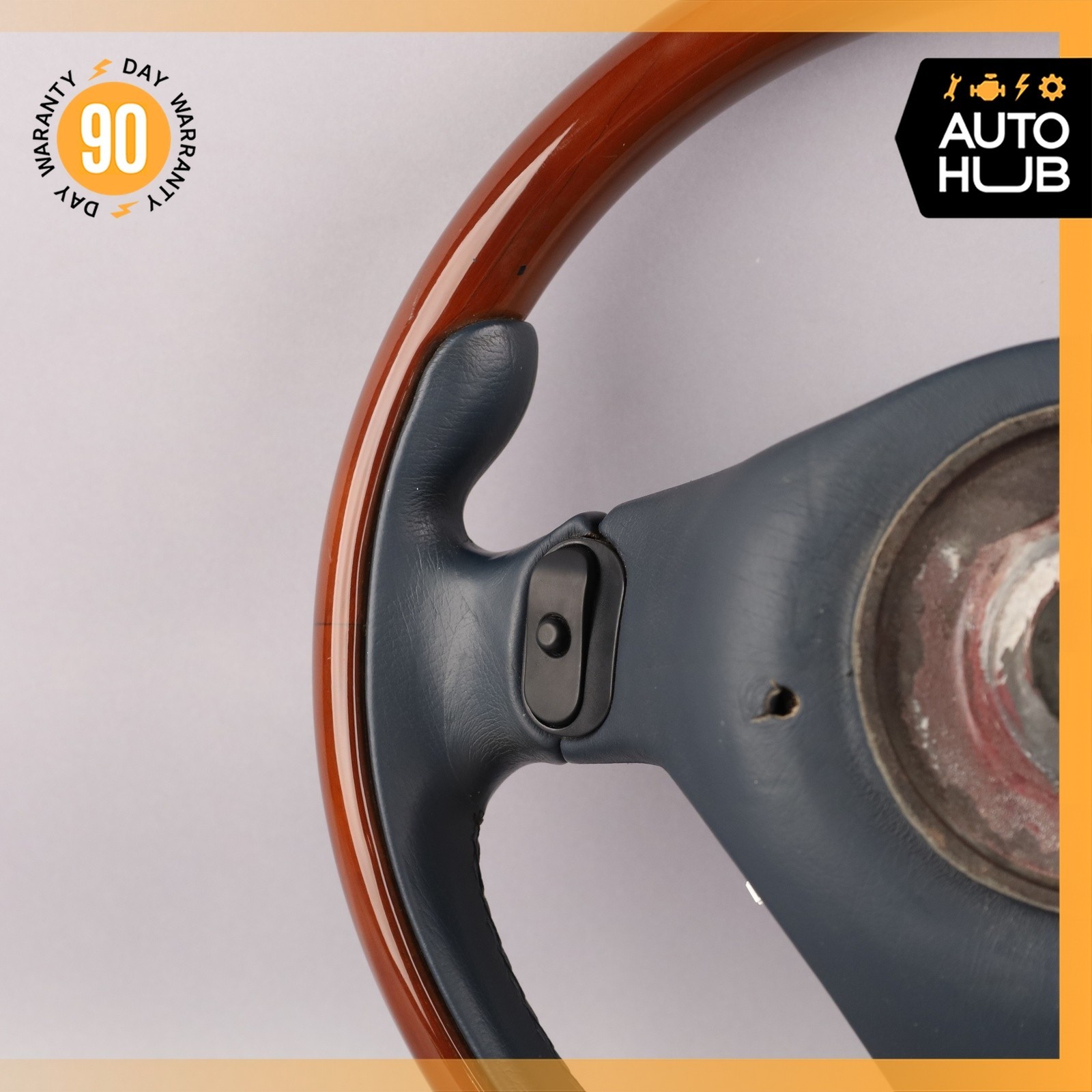 03-13 Maserati Quattroporte M139 Steering Wheel Palissandro Wood Blue OEM 72k