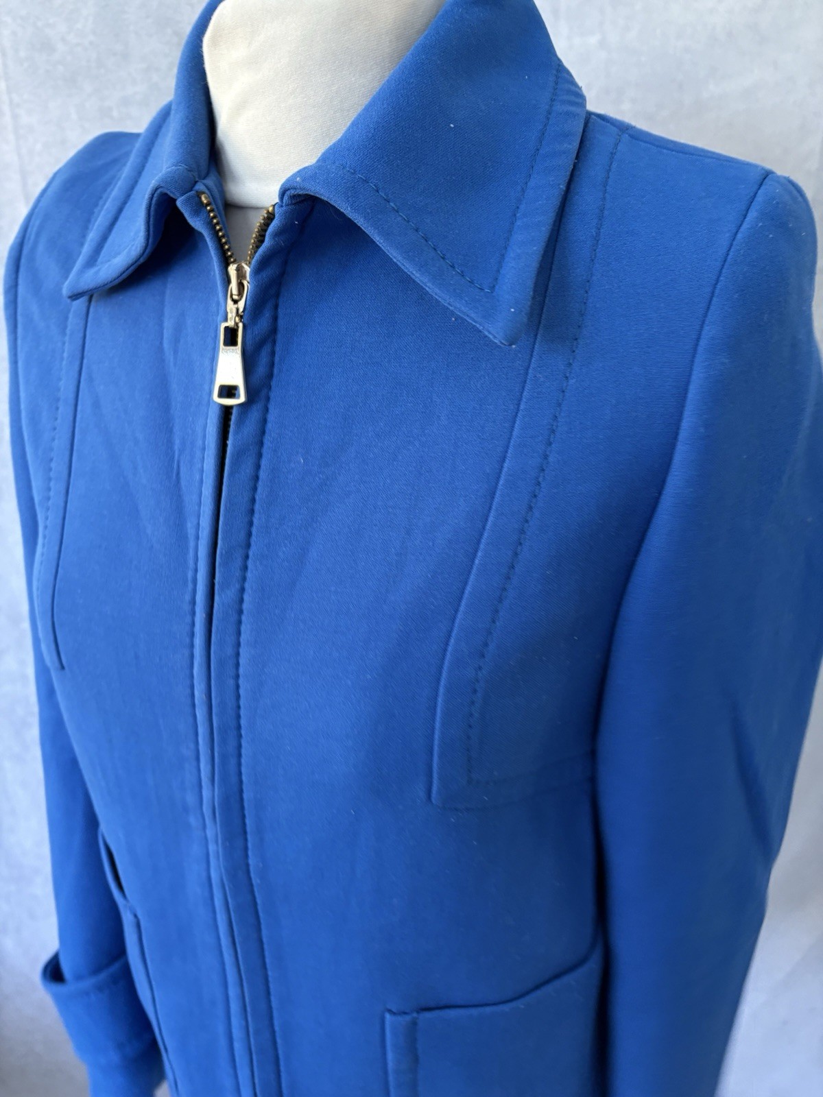 Zara Women Blue Jacket Size XS Long Sleeve Collar Zip Up Women’s  thumbnail 7