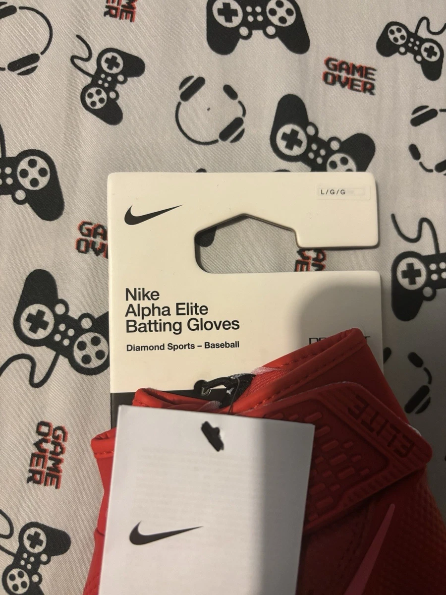 Nike Alpha Elite Bateo Golf Béisbol Rojo Dri-Fit talla L