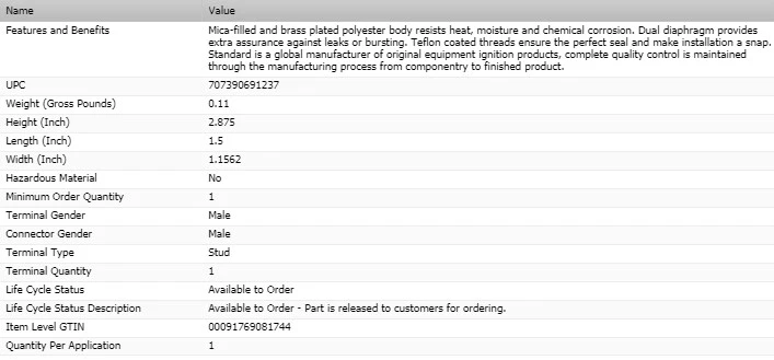 Interruptor de presión de aceite estándar para Ford F-250 HD 1997 Foto 3 de 4