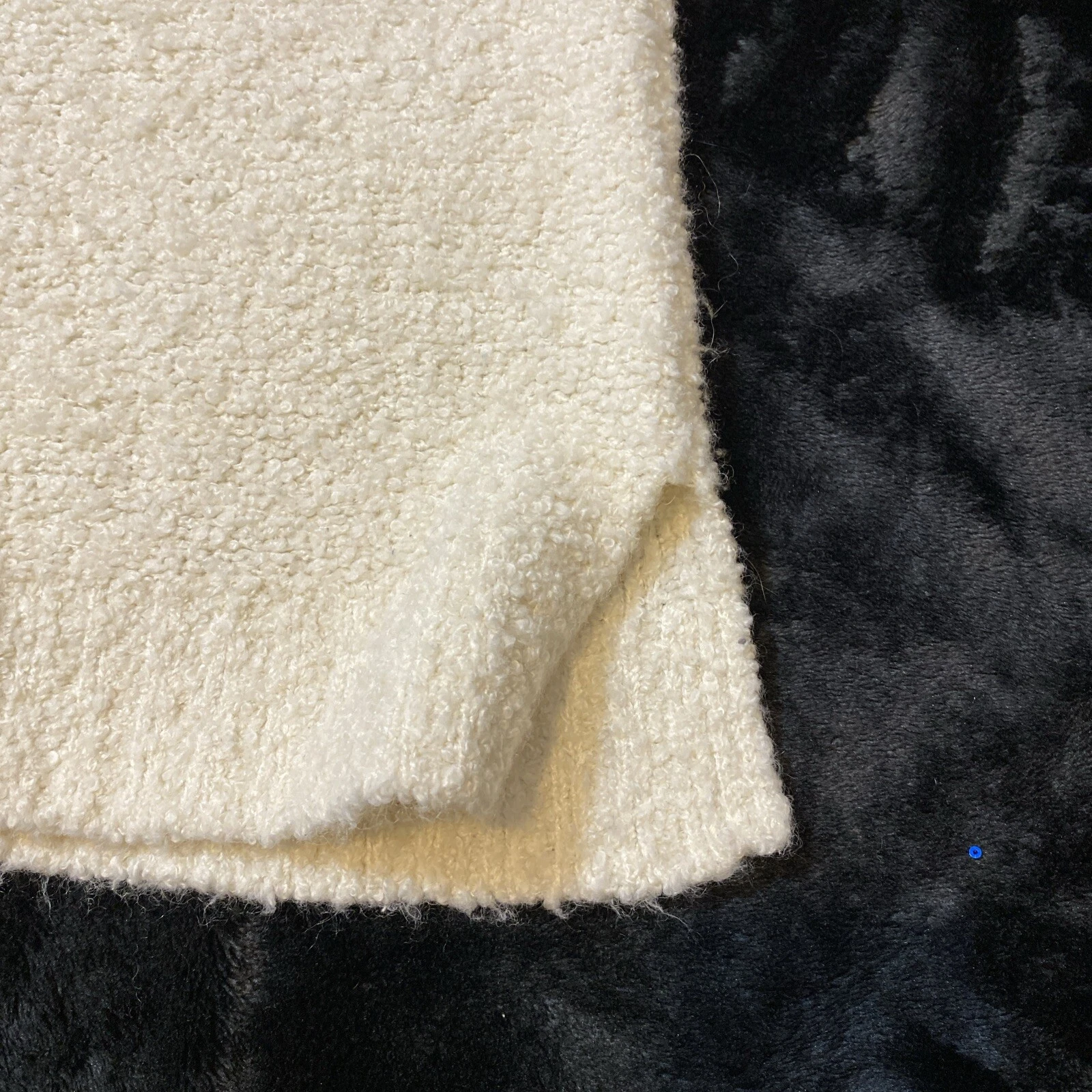 OFF WHITE Felpa con cappuccio sherpa panna A New Day donna taglia L misto lana