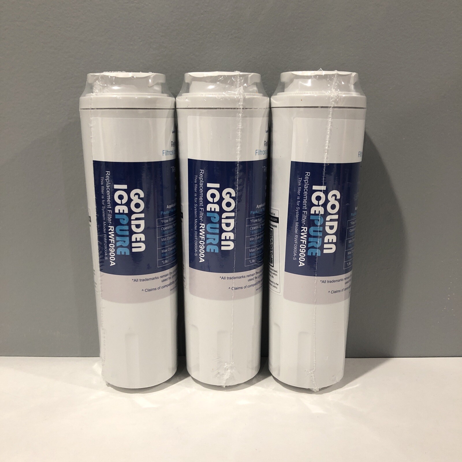 3pk Golden Icepure RWF0900A Refrigerator Water Replacement Filter New