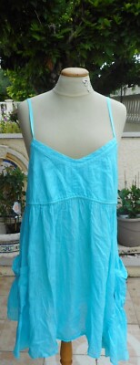 Kleid La mode est a vous LMV Gr. 42 44 (3) Modell * TÜRKIS * bestickt