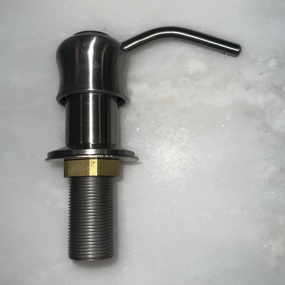 Soap Lotion Dispenser Stainless Steel LDR Solid Brass, Fits Granite, Cast Iron - Image 2 of 4