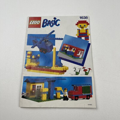Vintage 1990 Lego Basic 1638 instruction book/manual only