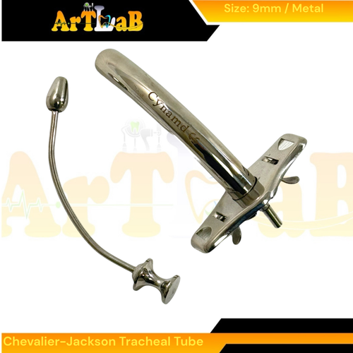 Chevalier Jackson Tracheostomia Tubo Tracheale 9mm Strumenti ORL (Taglia 9) Metallo - Foto 3 di 6