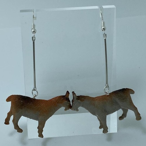 Large animal / zoo earrings , made from acrylic Kitsch Fun 8.5 cm Long - Picture 5 of 72