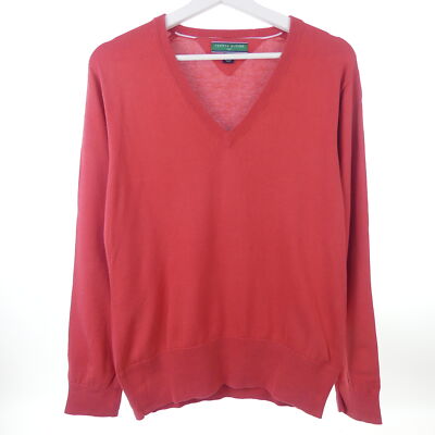Tommy Hilfiger sweater knit red basic size L 
