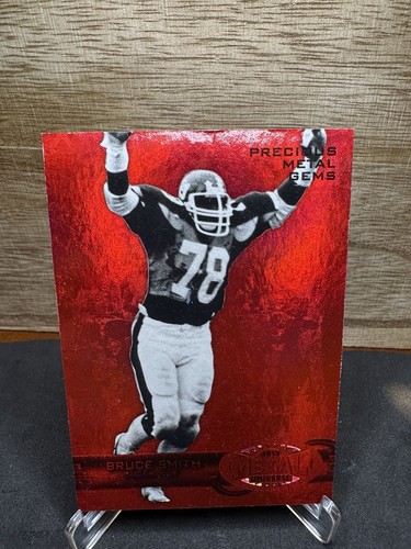 Bruce Smith PMG Precious Metal Gems 2012 Fleer RED /100 HOF GOAT - Picture 3 of 4