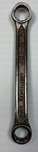 Vintage Indestro Tools Chicago 7/16" x 3/8" Double Box End Wrench Select Steel - Picture 3 of 12