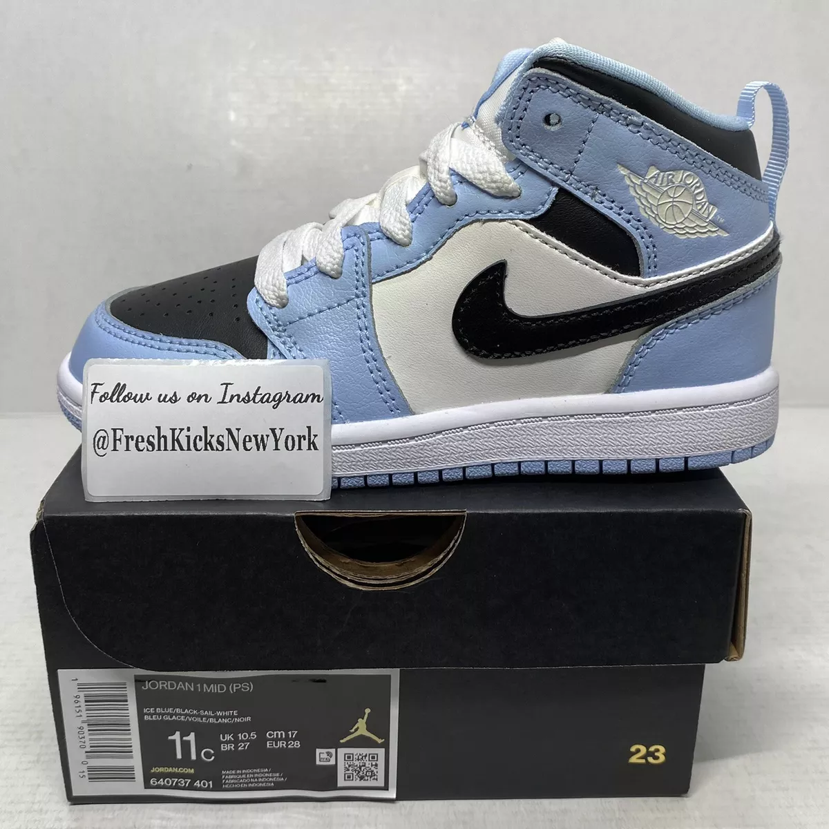 Blue jordans for kids sale