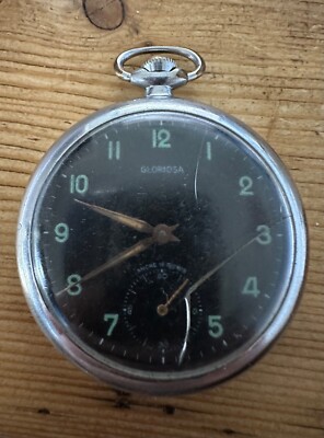 Rare Vintage Ancre 16 Rubis Swiss Gloriosa Pocket Watch