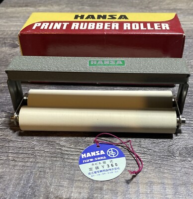 Vtg.NOS Hansa Print Rubber Roller 6  Width (Double Roller) Omiya Photo, Japan